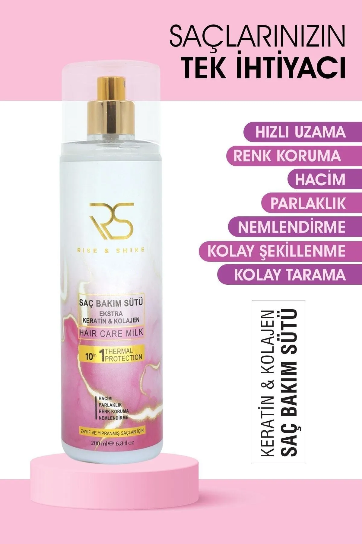 RİSE & SHİNE SAÇ BAKIM SÜTÜ 200 ML