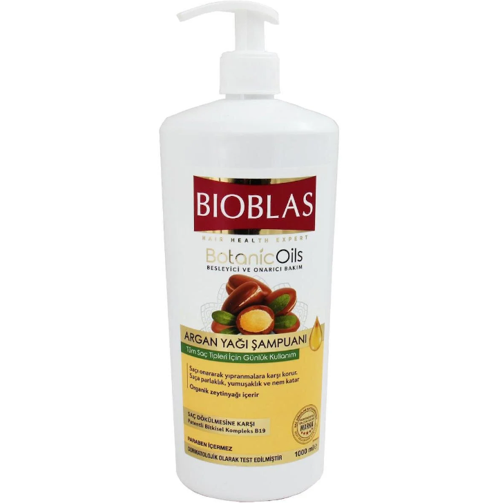 BİOBLAS ARGAN YAĞI ÖZLÜ TÜM SAÇLAR İÇİN ŞAMP. 1000 ML