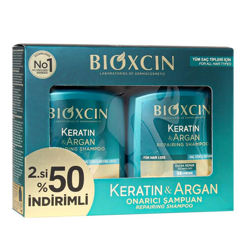 BIOXCIN KERATİN & ARGAN ONARICI ŞAMPUAN 2*300 ML SET