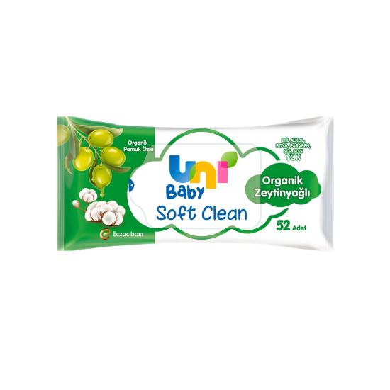 UNİ BABY ORGANİK ZEYTİNYAĞLI ISLAK BEBEK MENDİL 52 ’Lİ