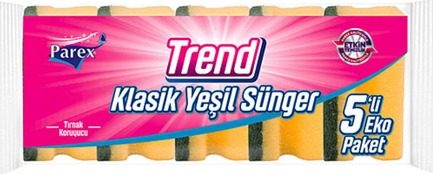 PAREX TREND BULAŞIK SÜNGERİ 5’Lİ