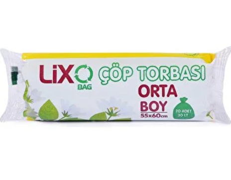 LİXO BAG ÇÖP POŞETİ ORTA 55*60 CM 30 LT 20’Lİ