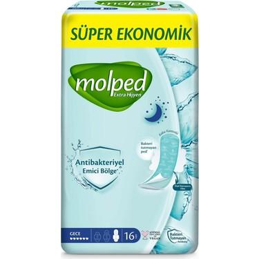 MOLPED EXTRA HİJYEN ANTİBAKTERİYEL GECE PEDİ 16’LI