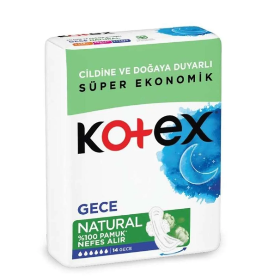 KOTEX SÜPER EKONOMİK GECE NATURAL 14’LÜ