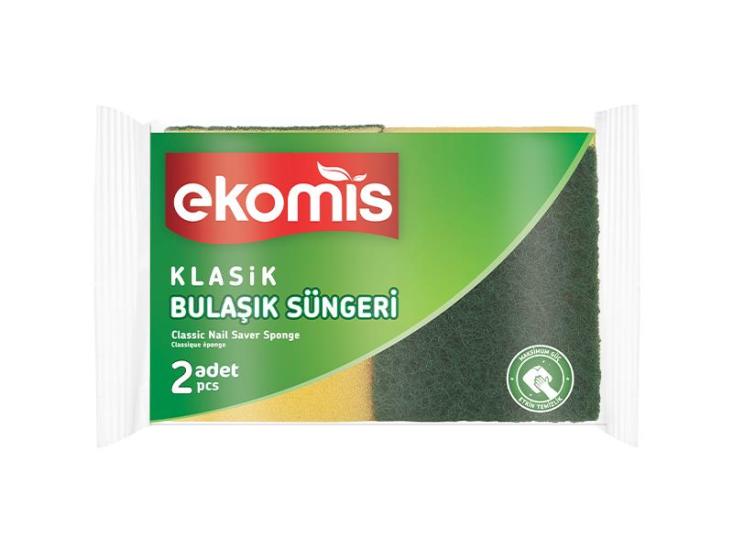 EKOMİS OLUKLU BULAŞIK SÜNGERİ 2’Lİ