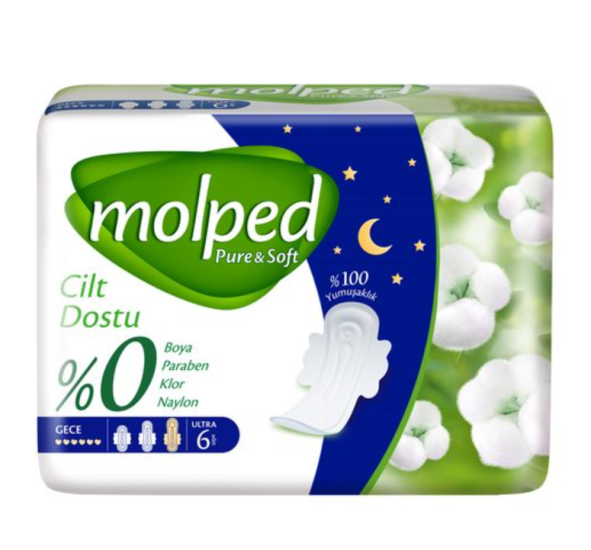 MOLPED PURE & SOFT GECE PEDİ 6’LI
