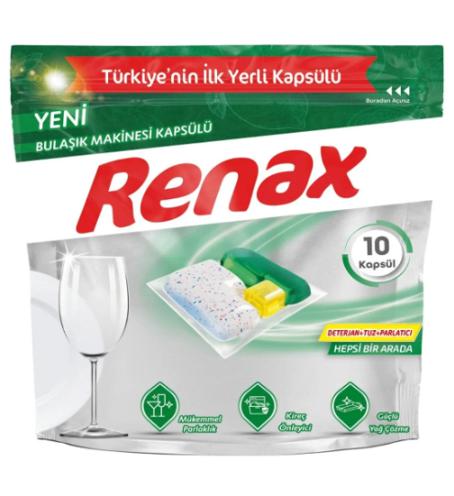 RENAX BULAŞIK MAKİNASI TABLETİ 10’LU