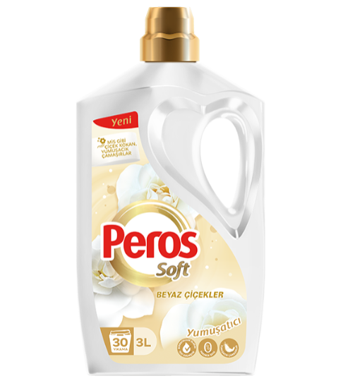 PEROS SOFT BEYAZ ÇİÇEKLER YUMUŞATICI 3 LT