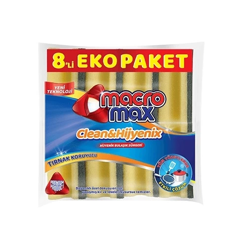MACRO MAX OLUKLU SÜNGER 8’Lİ