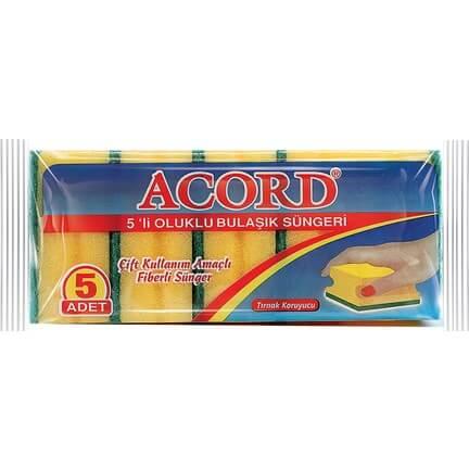 ACORD OLUKLU BULAŞIK SÜNGERİ 5’Lİ
