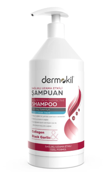 DERMOKİL KOLOJEN & SİYAH SARIMSAK SAĞLIKLI UZAMA ŞAMPUAN 1000 ML