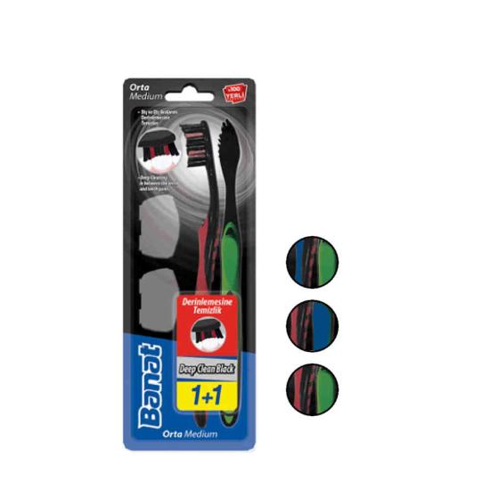 BANAT DEEP CLEAN BLACK 1+1 DİŞ FIRÇASI