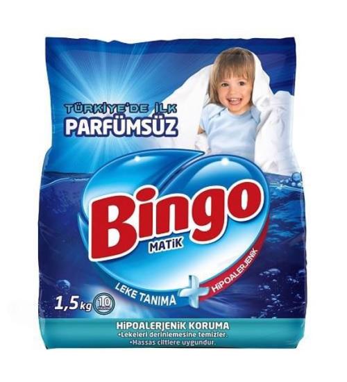BİNGO HİPOALERJENİK PARFÜMSÜZ MATİK 1.5 KG