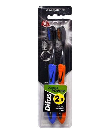 DİFAŞ DOUBLE POWER YUMUŞAK SOFT DİŞ FIRÇASI 2’’Lİ