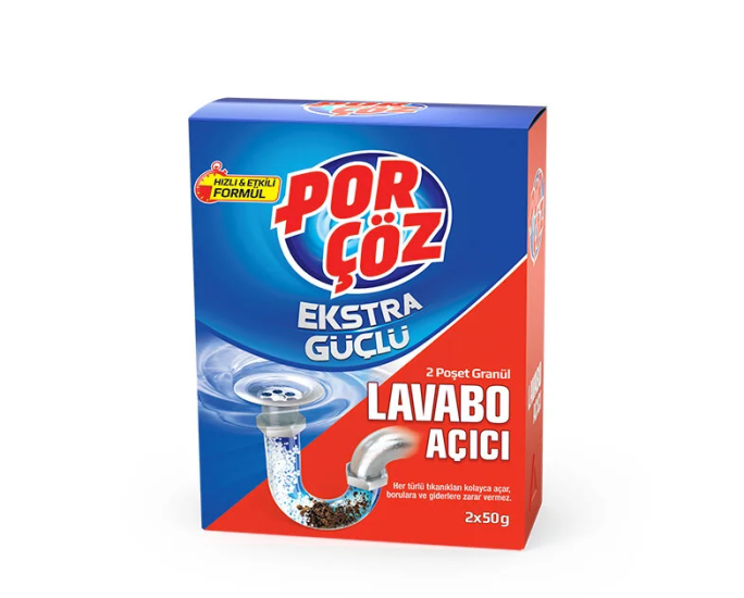PORÇÖZ LAVABO AÇICI GRANÜL TOZ (2*50) 100 GR