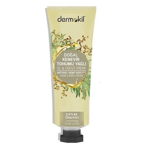 DERMOKİL DOĞAL KENEVİR TOHUMU YAĞLI EL VE YÜZ KREMİ 75 ML