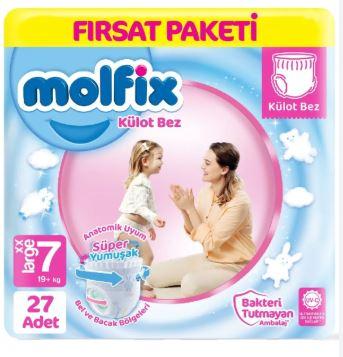 MOLFİX FIRSAT KÜLOT BEZ NO:7 XX BÜYÜK 19+ KG 27’Lİ