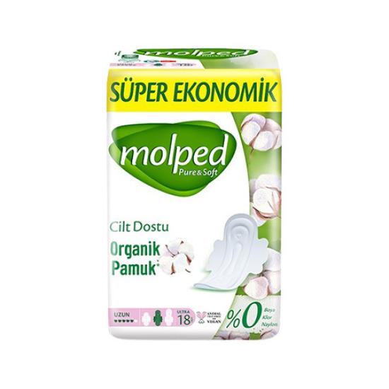 MOLPED SÜPER EKONOMİK PURE & SOFT UZUN PED 18’Lİ