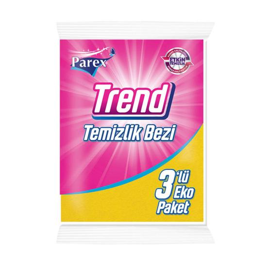 PAREX TREND SARI TEMİZLİK BEZİ EKO PAKET 3’LÜ