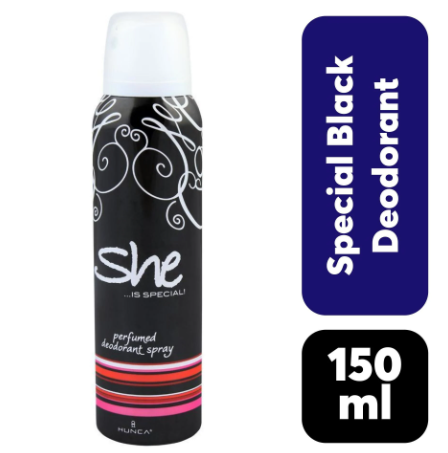 SHE SPECIAL BLACK DEODORANT 150 ML