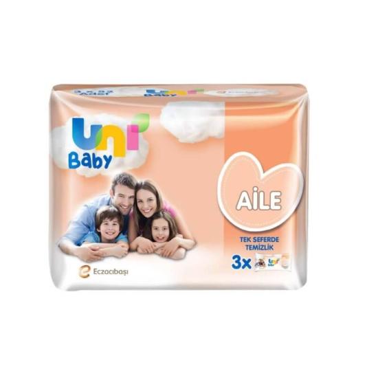 UNİ BABY AİLE ISLAK BEBEK MENDİLİ 3*52 ’Lİ
