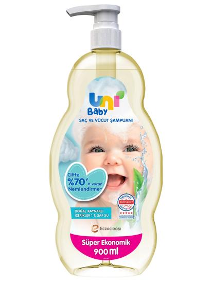 UNİ BABY SAÇ VE VÜCUT ŞAMPUANI 900 ML