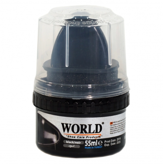 WORLD AYAKKABI BOYASI SİYAH 55 ML